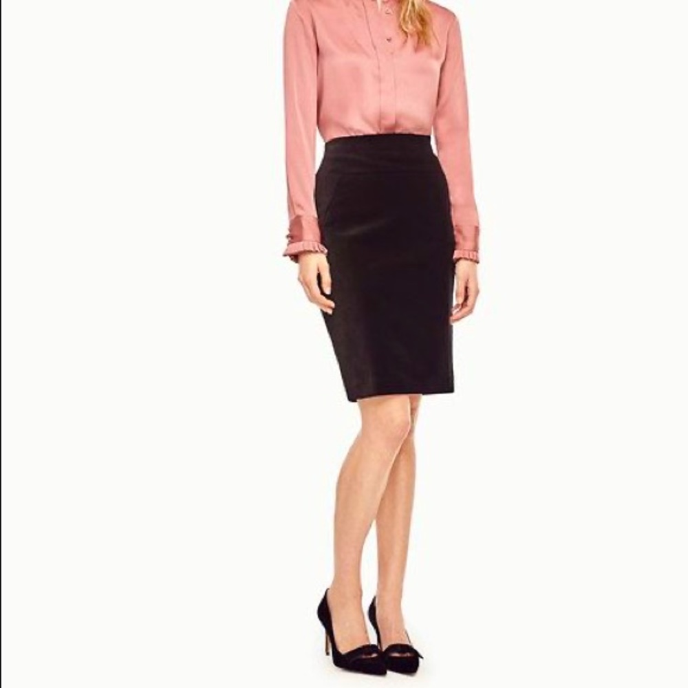 LOFT Velvet Pencil Skirt
